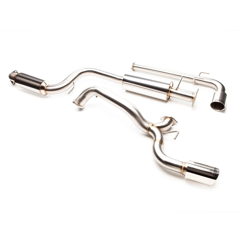 COBB cat-back exhaust – Mazda3 MPS BL – full system laid out with resonators and dual tips - Cobb Tuning