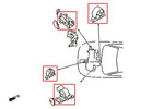 HARDRACE Hardened Engine Mount - Mitsubishi Lancer/Mirage MY97-00 - 4-Piece Kit, 1.8 MT Only - Image 2 - HARDRACE Thumbnail