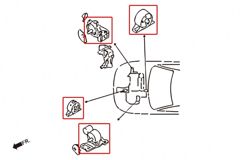 HARDRACE Hardened Engine Mount - Mitsubishi Lancer (CE) - For 16 AT Use Only - Image 2