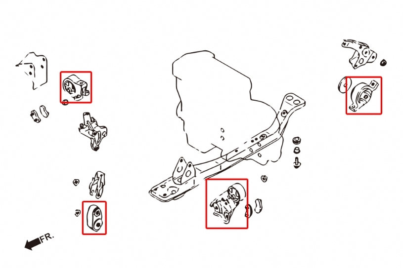 HARDRACE Hardened Engine Mount - Nissan Micra (K11) - For MT Use Only - Image 2