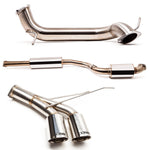 COBB cat-back exhaust – Ford Focus ST – mid-pipe, muffler section and dual-tip section laid out - Cobb Tuning Thumbnail