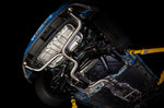 COBB cat-back exhaust – VW Golf GTI Mk7.5 – installed, viewed from under the car - Cobb Tuning Thumbnail