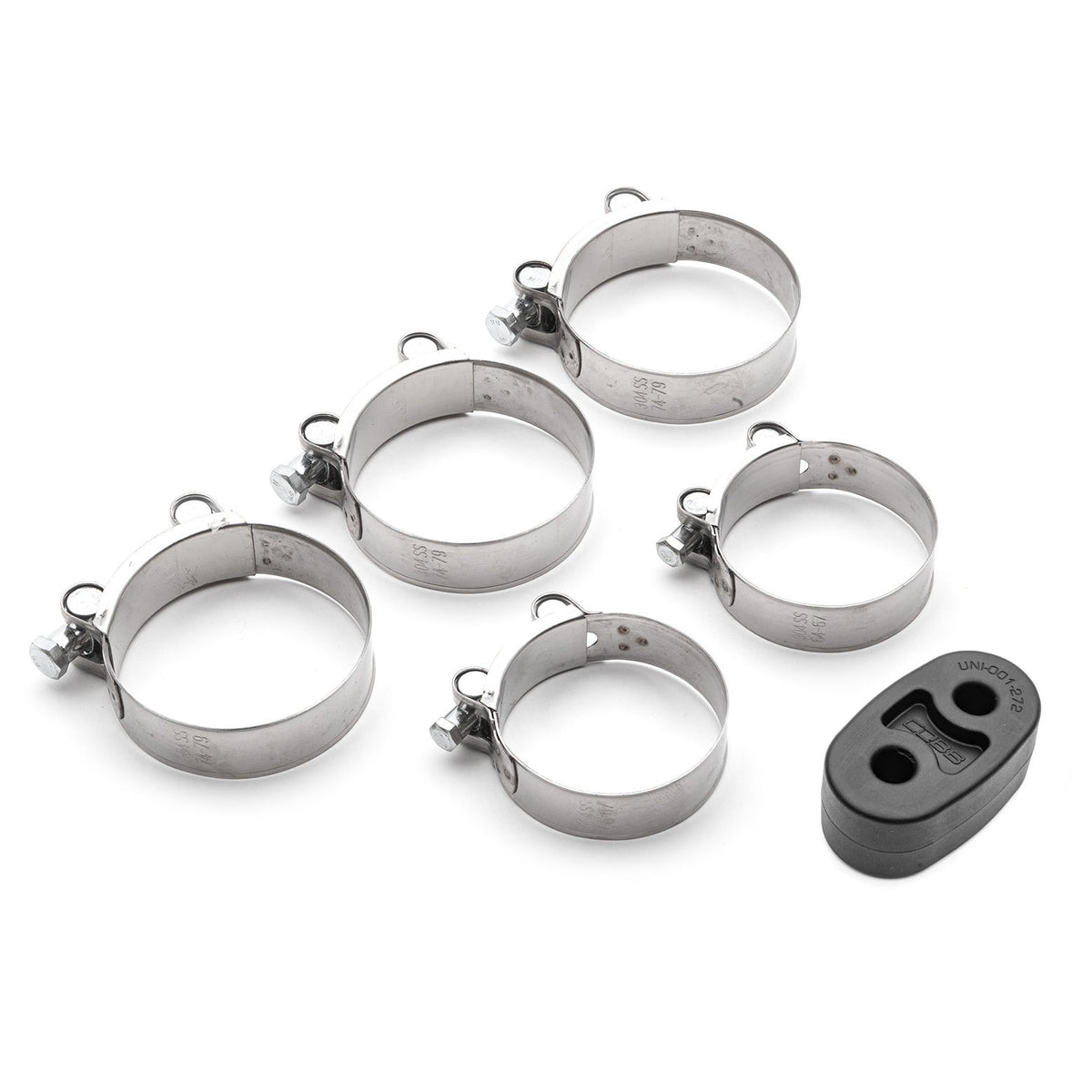 COBB titanium cat-back hardware kit – Volkswagen Golf GTI – five slip-joint clamps and rubber hanger