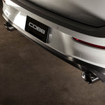 COBB stainless steel cat-back exhaust – Volkswagen Golf GTI Mk8 – left tip below the rear bumper - Cobb Tuning Thumbnail
