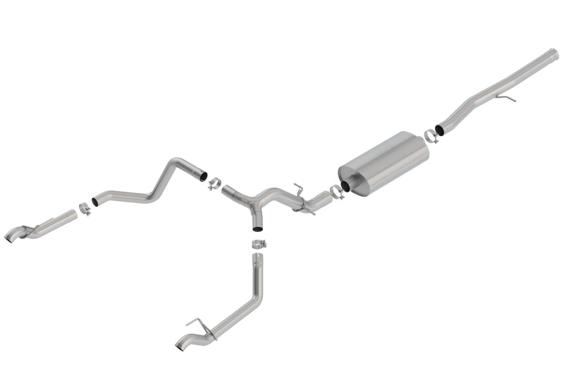 Borla Cat-Back Exhaust - Chevrolet Silverado 1500 (T1) excl. ZR2 - 3.5in Split Rear Exit 2019 - Image 6 - Borla