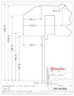 Brembo wheel clearance drawing for the 380mm rear GT kit (2Px.9018) - Brembo Thumbnail