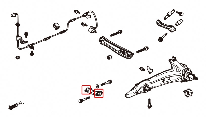 HARDRACE Toe Control Arm Bushing - Honda CR-V (RD1-RD3) / CRX (EF) / Integra (DA/DC2) / Civic (EC/ED/EE/EF/EG/EH) - Hardened Rubber - Image 2