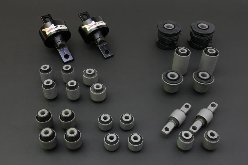 HARDRACE Arm Bushing Complete Set - Honda Civic (EK/EJ/EM1) - Hardened Rubber - Fits AUDM EK Civic