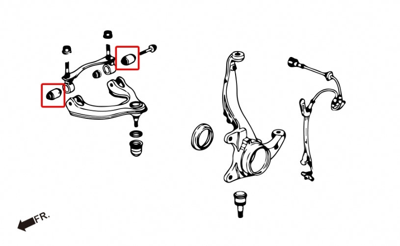 HARDRACE Front Upper Arm Bush - Honda Integra (DC2) / Civic (EG/EH/EJ) - Pillow Ball - Image 2
