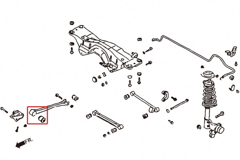 HARDRACE Trailing Arm Bushing - Subaru Impreza WRX (GC/GF/GM/GD/GG) / Impreza WRX STI (GC/GF/GM/GD/GG) - Pillow Ball - Image 2