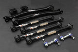 HARDRACE Rear Adjustable Arm Set (Trailing/Lateral) - Subaru Impreza WRX (GC/GF/GM/GD/GG) / Impreza WRX STI (GC/GF/GM/GD/GG) - Hardened Rubber - Black