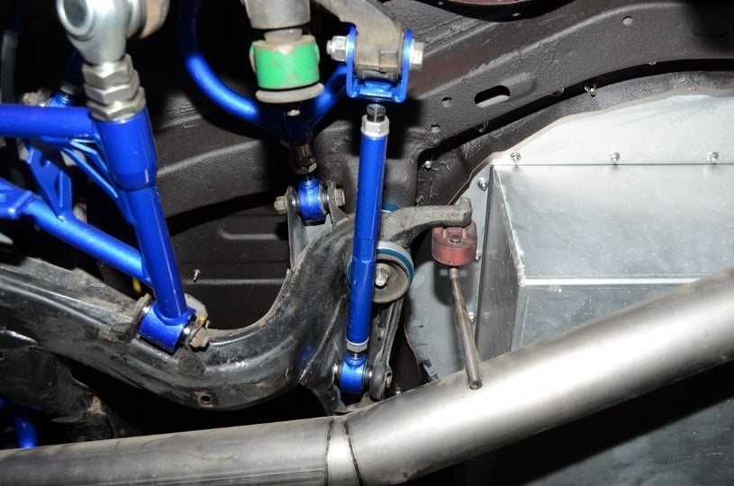 HARDRACE Rear Toe Control Arm - Nissan Skyline GTS-T (R33/R34) / Silvia / 180SX / 200SX (S14/S15) - Hardened Rubber - Black - Image 2