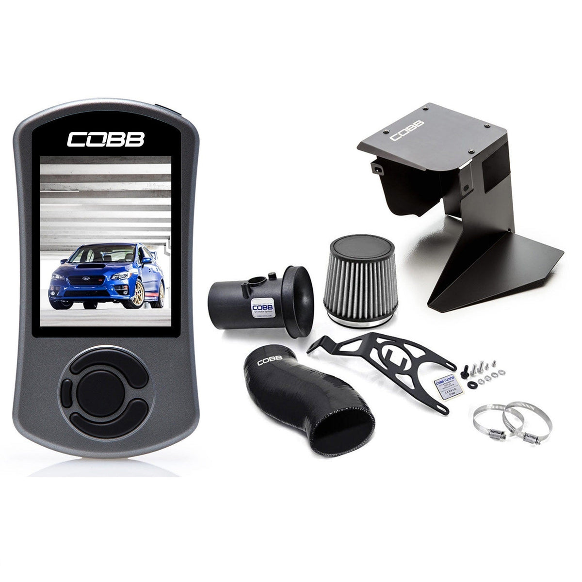 COBB Stage 1+ package – Subaru WRX STI VA – Accessport, filter, intake tube and airbox