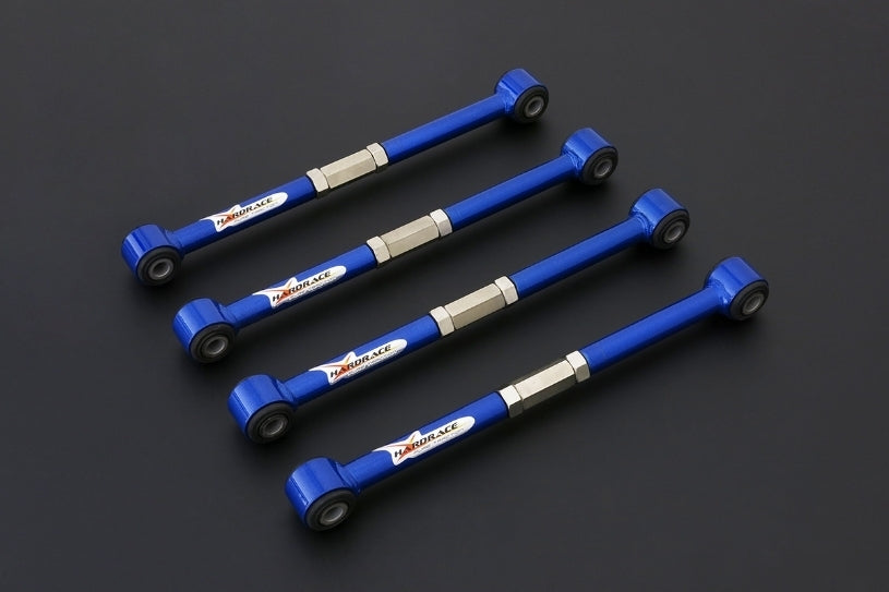 HARDRACE Rear Adjustable Link - Toyota Corona Premio (T21x) - Hardened Rubber - 4-Piece Kit