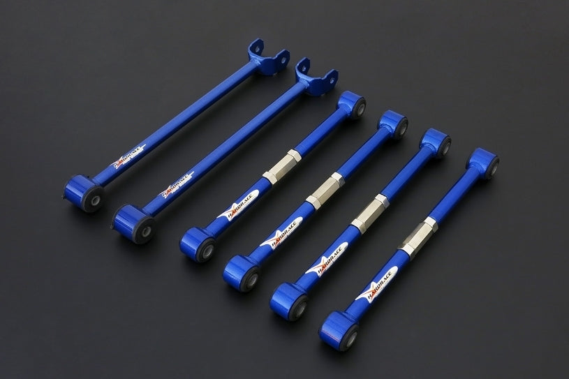 HARDRACE Rear Adjustable Link - Toyota Corona Premio (T21x) - Hardened Rubber - 6-Piece Kit