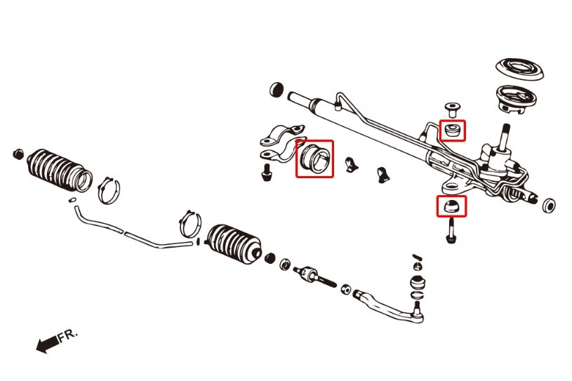 HARDRACE TPV Reinforced Steering Bush - Honda CR-V (RD1-RD3) / Civic (EK/EJ/EM1) - Image 2