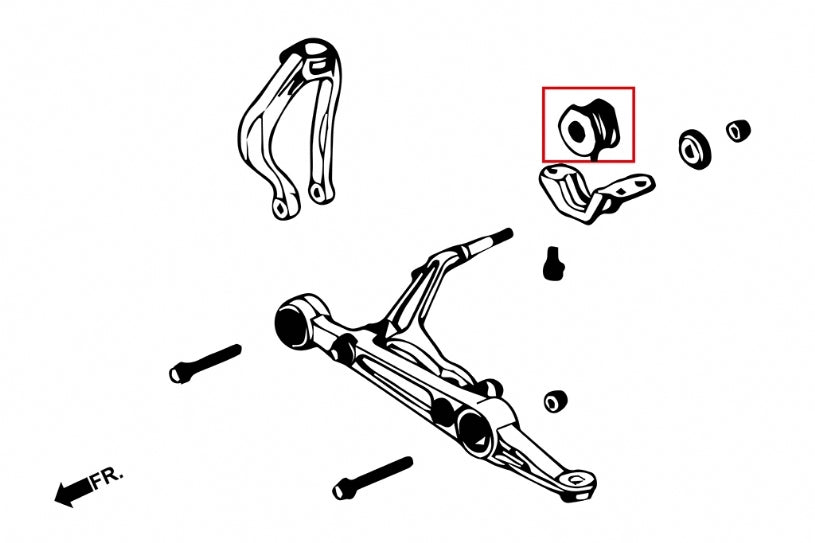 HARDRACE Front Lower Arm Compliance Bush - Honda CR-V (RD1-RD3) / Civic (EK/EJ/EM1) - Pillow Ball - Image 2