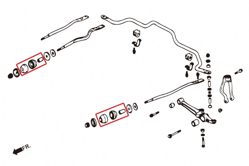 HARDRACE TPV Reinforced Tension/Caster Rod Bushing Kit - Honda Accord (CB/CD/CF/CH/CL/CG) - Image 2