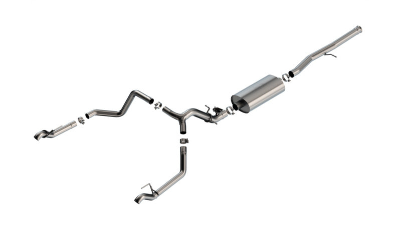 Borla Cat-Back Exhaust - Chevrolet Silverado 1500 (T1) excl. ZR2 - 3.5in Split Rear Exit 2024 - Image 6 - Borla