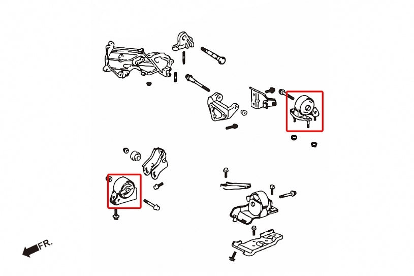 HARDRACE Hardened Engine Mount - Toyota Corolla (E100) - Image 2