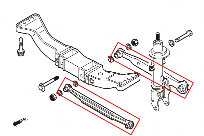 HARDRACE Rear Lateral Arm - Alfa Romeo 147 (937) / 156 (932) - Pillow Ball - Image 2