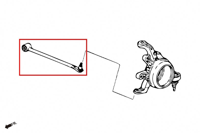 HARDRACE Rear Toe Control Arm - Honda S2000 (AP1/AP2) - Pillow Ball - Image 2
