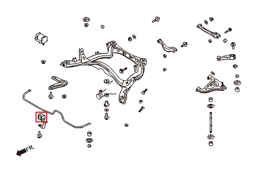 HARDRACE Rear Reinforced TPV Stabiliser Bushing - Nissan Silvia / 180SX / 200SX (S14/S15) - Image 2