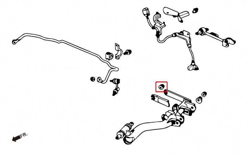 HARDRACE Rear Lower Arm Bushing - Honda Integra (DC5) / Integra Type R (DC5) / Stream (RN1-RN5) / Civic (EM2/ES1/EP3) - Pillow Ball - Image 2