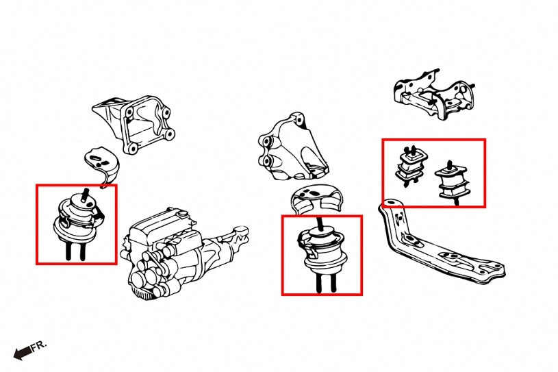 HARDRACE Hardened Engine Mount and Transmission Mount - Honda S2000 (AP1/AP2) - Street Version - Image 2