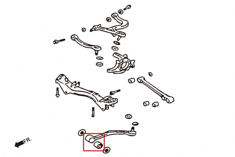 HARDRACE Rear Trailing Arm Bushing - Mitsubishi Lancer Evolution VII-IX (CT9A) / Lancer Evolution V-VI (CP9A) - Pillow Ball - Image 2