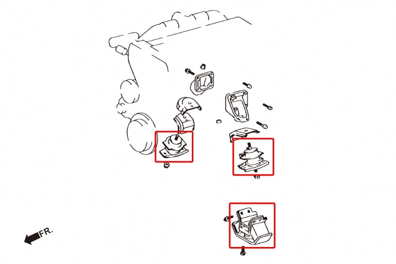 HARDRACE Hardened Engine and Transmission Mount - Toyota Supra (JZA70) - Image 2