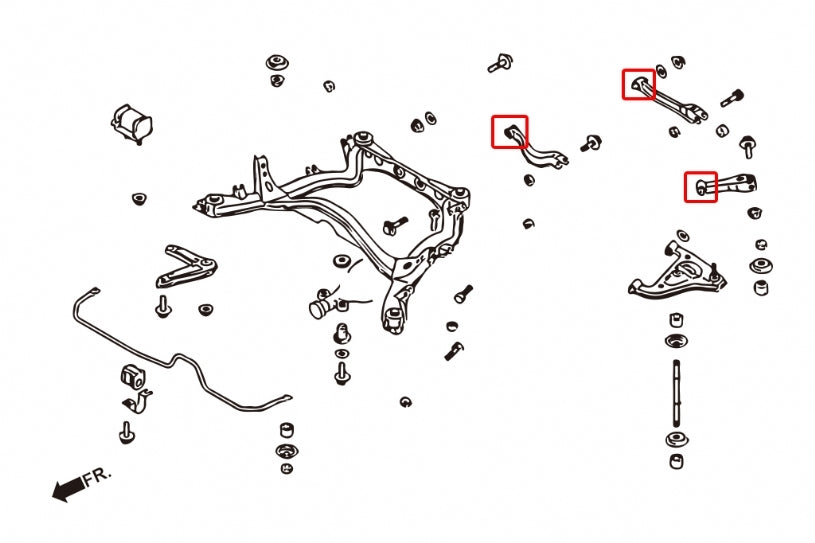 HARDRACE Rear Toe/Traction/Camber Link Bushing - Nissan Skyline GTS-T (R33/R34) / Silvia / 180SX / 200SX (S14/S15) - Hardened Rubber - Image 2