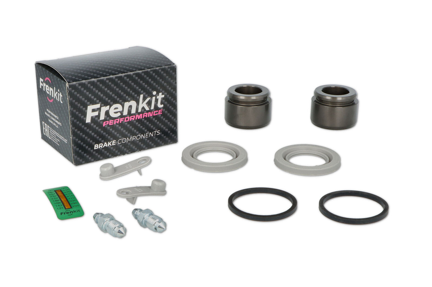 Frenkit Performance Rear Brake Caliper Piston & Seal Rebuild Kit – Mitsubishi Lancer Evo V–X / Nissan 350Z / Honda Civic Type R FK8 (Brembo 40 mm)