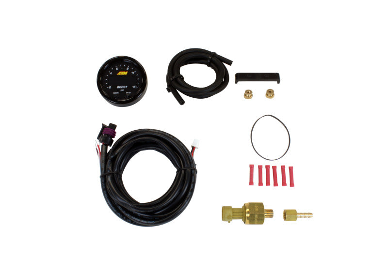 AEM X-Series Pressure Gauge Kit - Universal - 0-15psi - AEM Electronics