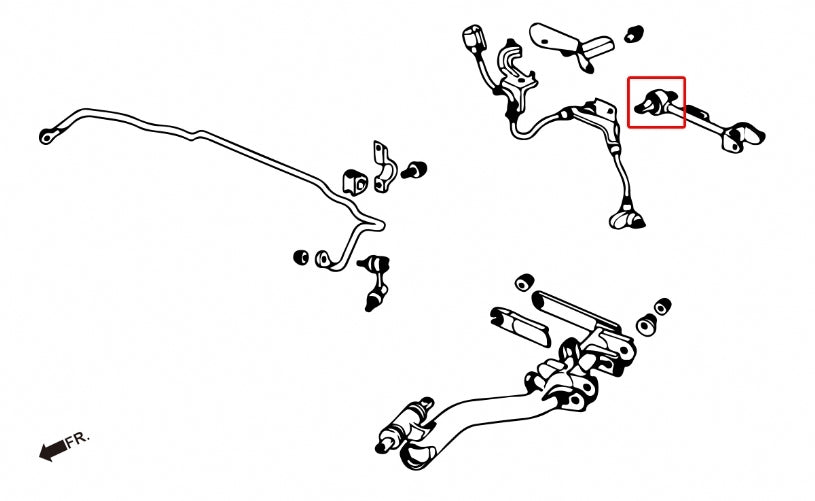 HARDRACE Rear Upper Arm Bushing - Honda Integra (DC5) / Civic (EM2/ES1/EP3) - Hardened Rubber - Image 2