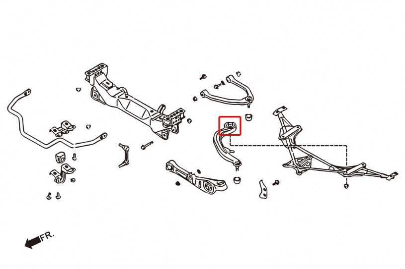 HARDRACE Front Tension/Caster Rod Bushing - Nissan 350Z (Z33) / Skyline (V35) - Pillow Ball - Image 2