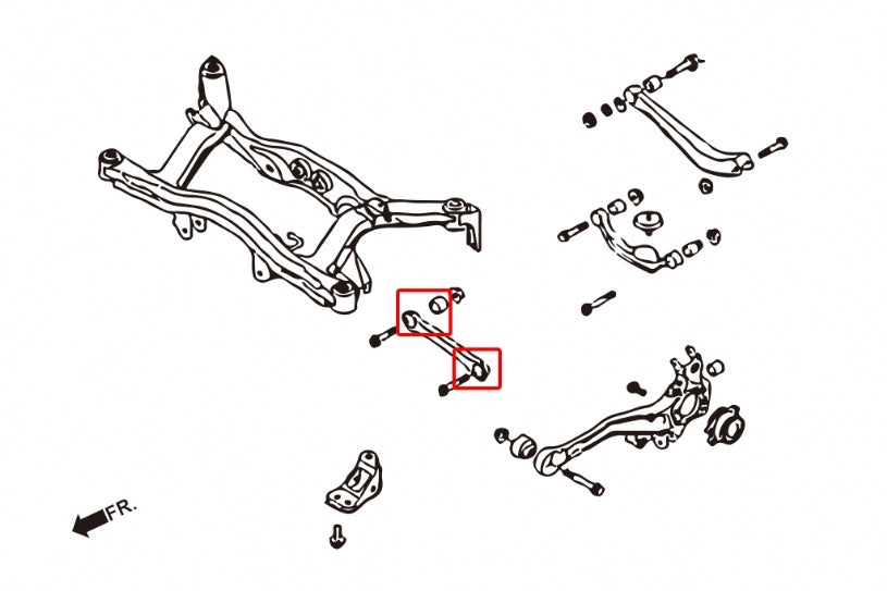 HARDRACE Rear Front Lateral Arm Bushing - Subaru Liberty (BE/BH/BT/BL/BP) - Pillow Ball - Image 2