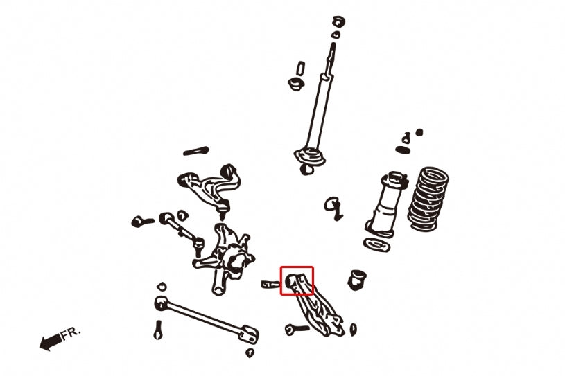 HARDRACE Rear Lower Arm Bushing - Lexus IS200 / IS300 (XE10) / Toyota Chaser / Mark II (JZX90/JZX100) / Altezza (SXE10) - Hardened Rubber - Image 2