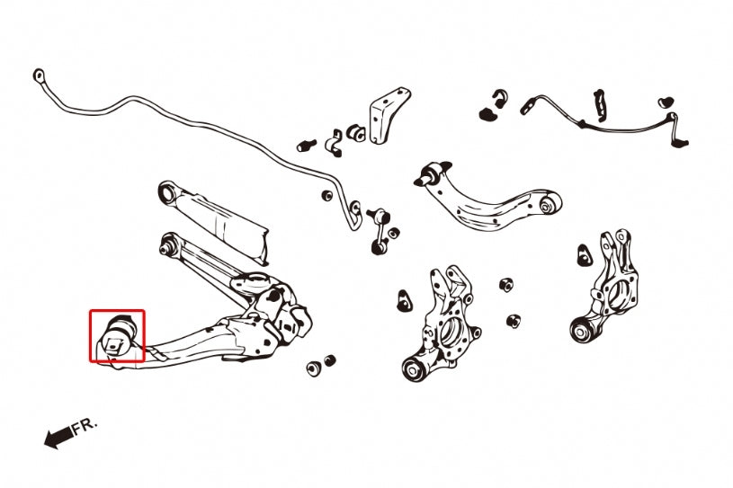 HARDRACE Rear Trailing Arm Bushing - Honda Civic (FD/FG/FB) / Stream (RN6-RN9) - Hardened Rubber - Image 2
