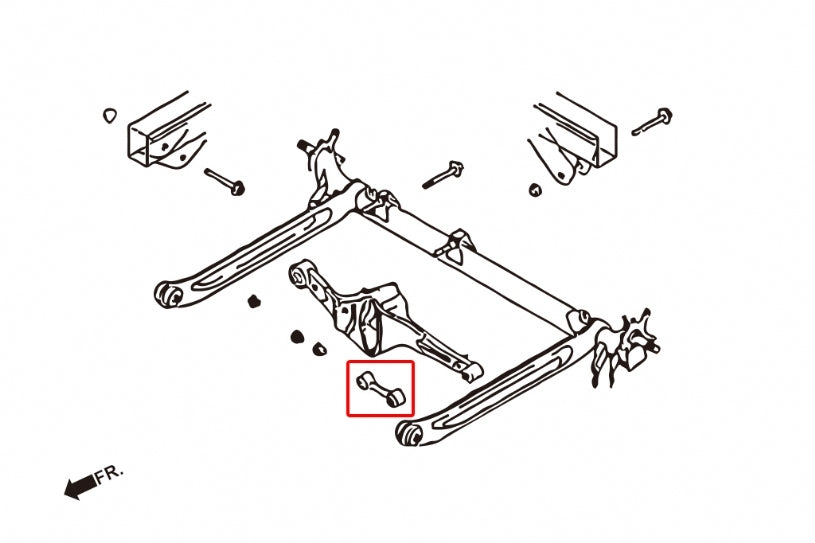 HARDRACE Rear QT Link - Nissan Primera (P11/P12) / Maxima (A32/A33) / Sentra / Sylphy (B15/N16/B14) - Hardened Rubber - Image 2