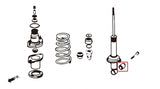 HARDRACE Rear Shock Absorber Bushing - Honda Integra (DC5) - Hardened Rubber