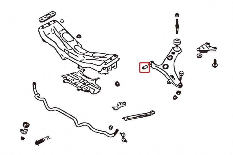 HARDRACE Front Lower Arm Bushing Small - Subaru WRX (VB/VN) / BRZ (ZD8/ZC6) / Toyota GR86 (ZN8) / Subaru Impreza (GK/GT/GP/GJ) - Hardened Rubber - Image 2