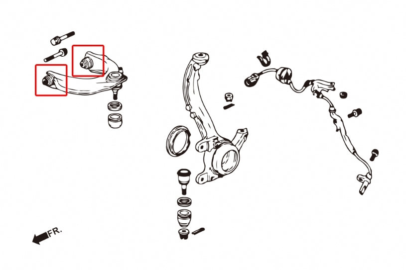 HARDRACE Front Upper Arm Bushing - Honda Accord V6 (UC1) / Accord Euro (CL/CU1/CU2) / Accord (CP) - Pillow Ball - Image 2