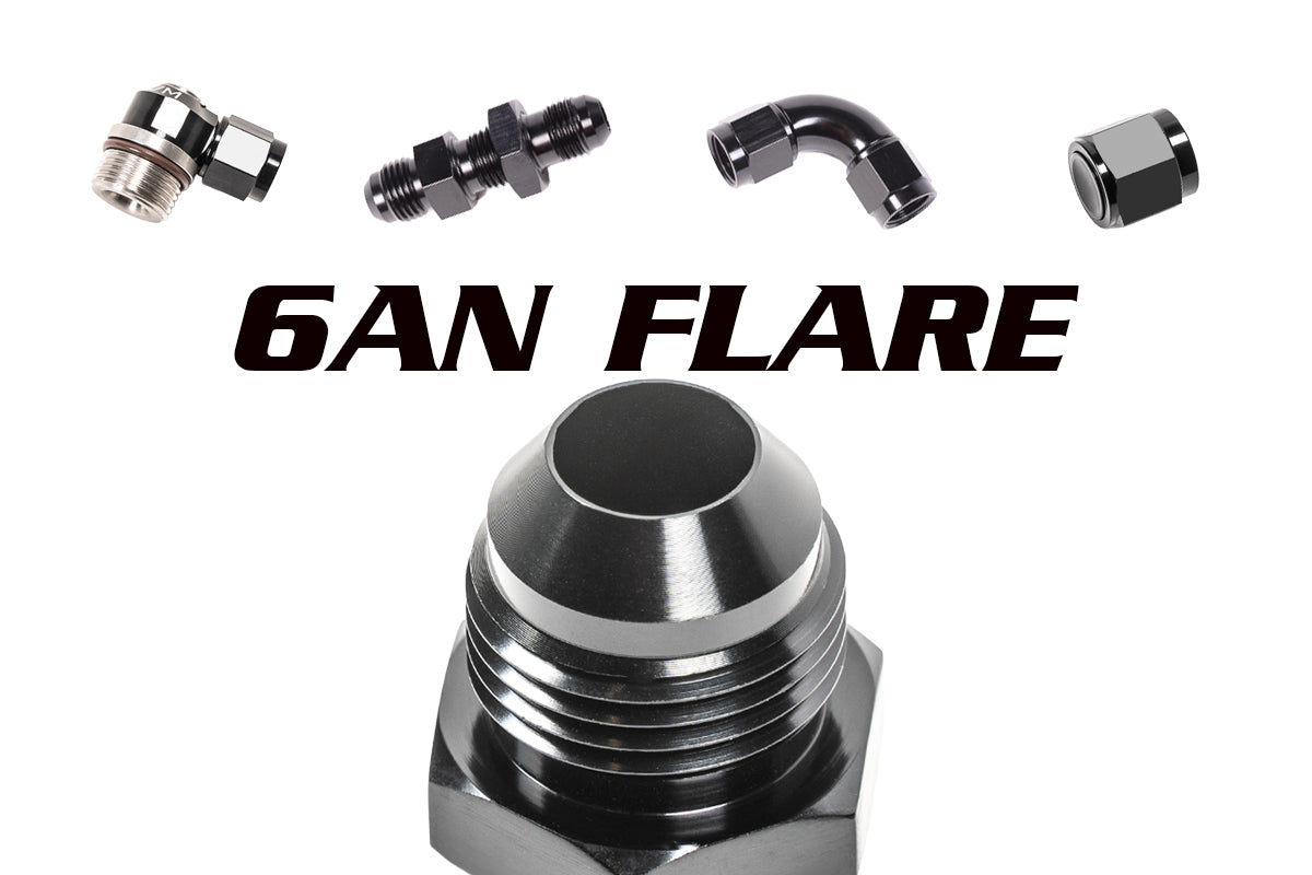 Radium Engineering 6AN flare fittings – close-up of the 6AN flare sealing face (product illustration)