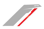 APR Sideburn Stickers - Universal - Silver/Red Stripe (Pair) - Image 3 - APR Thumbnail