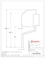 Brembo wheel clearance drawing for the 309mm rear GT kit (2Cx.5001) - Brembo Thumbnail