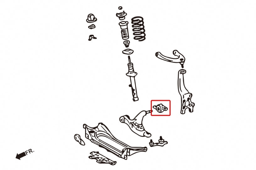 HARDRACE Front Lower Control Arm Bushing - Lexus IS250 / IS350 (XE20) / IS (XE30) / GS (GRS19/GRL10) - Hardened Rubber - Image 2