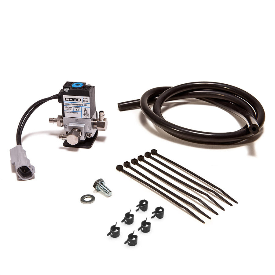 COBB 3-port boost control solenoid – Subaru WRX/STI – kit with hose, bolt, zip ties and clips