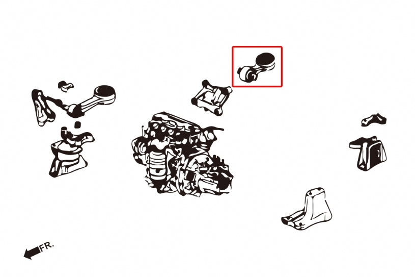 HARDRACE Rear Engine Mount - Honda Civic (FD) - For Fd R18 At/Mt - Image 2