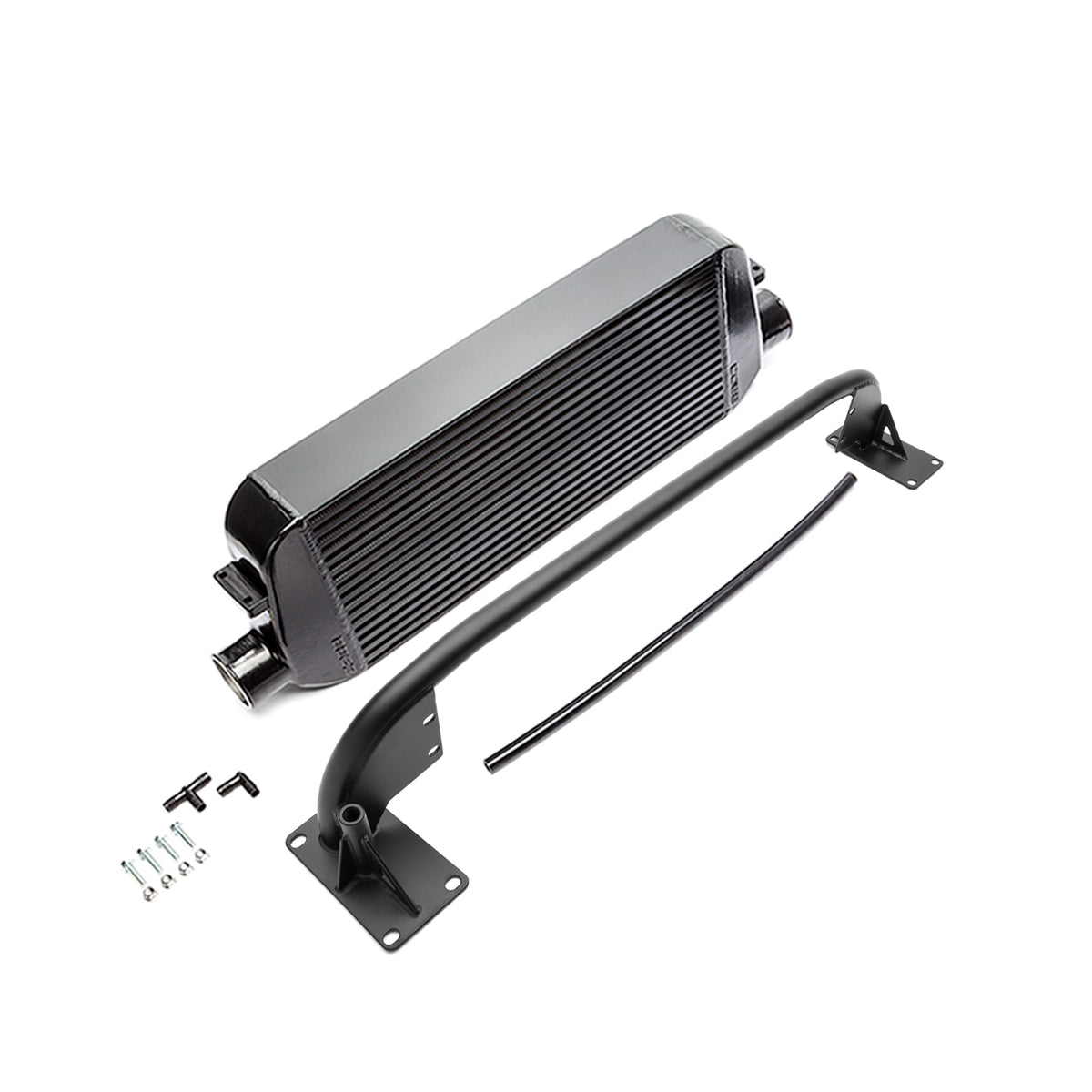 COBB front mount intercooler core – Subaru WRX/STI VA – black core with bumper beam and hardware